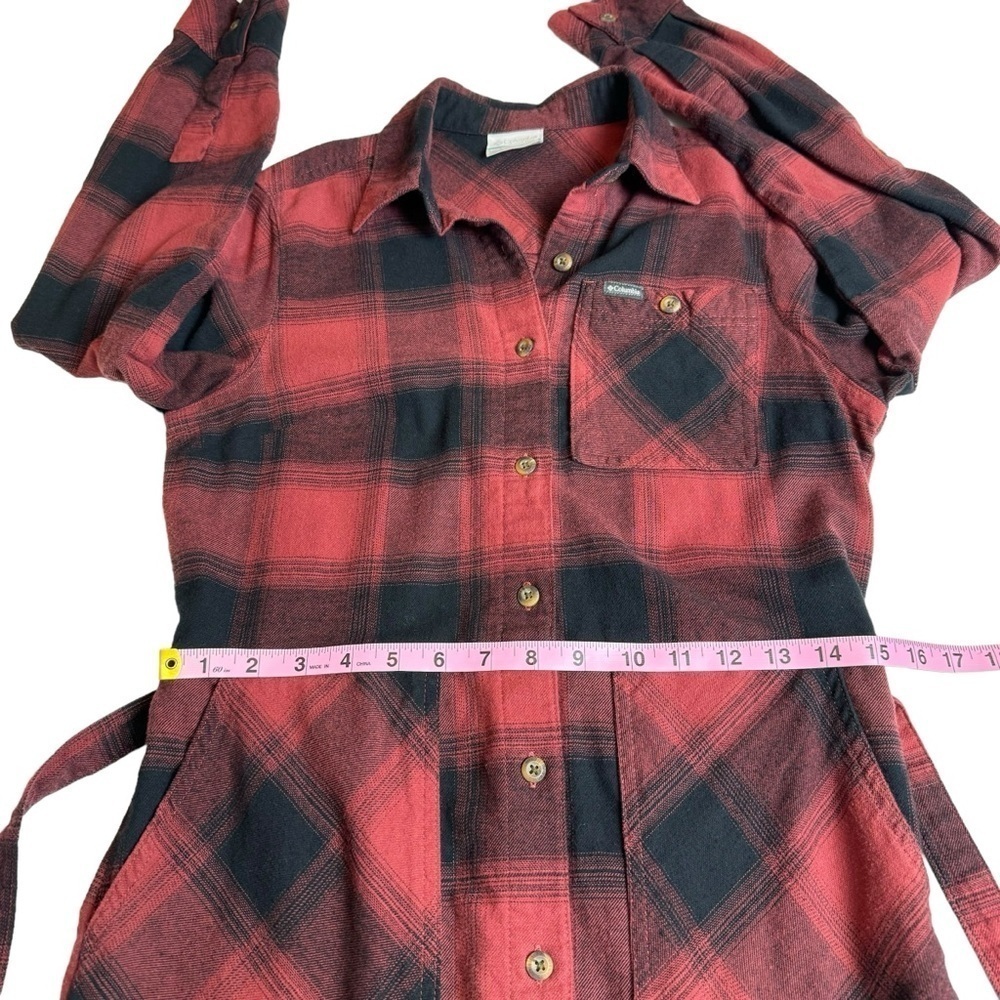 Columbia Red/Black Plaid Flannel Dress - Picture 8 of 12